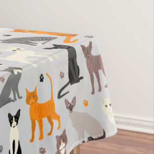 Nappe Chats et Empreintes de pattes