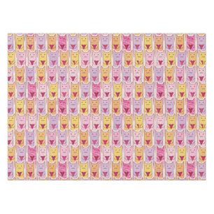 Nappe Chats mignons avec les coeurs affectueux