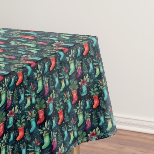 Nappe Chaussettes de réserve de Noël rouge classique (In Situ)