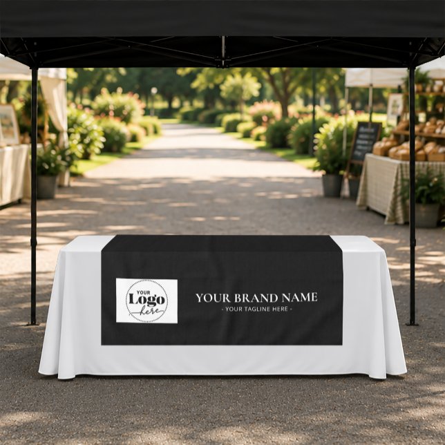 Nappe Chemin de table avec logo noir (Créateur téléchargé)