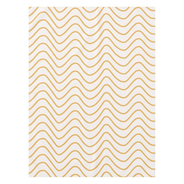 Nappe Chevron Motif Jaune Et Crème Zigzag (Devant)