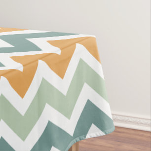 Nappe Chevron Zigzag Turquoise Mint verte orange
