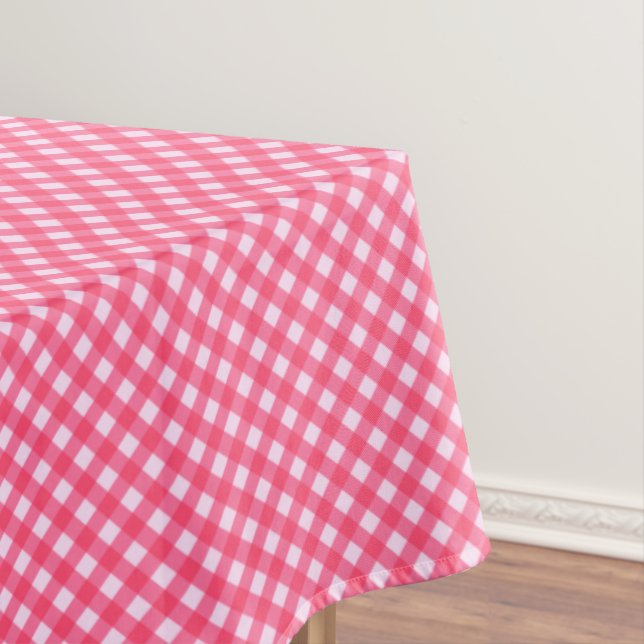 Nappe CHEX TABLECLOTH EN COTON 1 PINK 60x104po (In Situ)