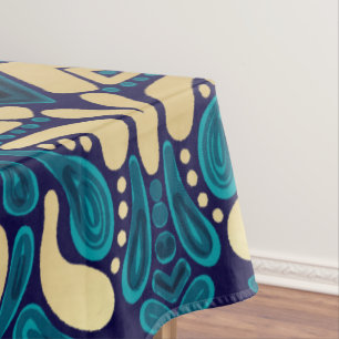 Nappe Chic Hipster Gold Emerald Blue Tribal Artsy Damask