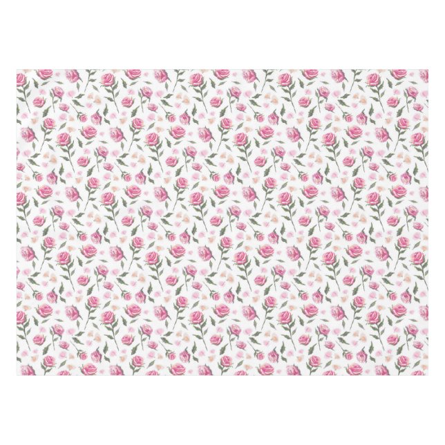 Nappe Chic Roses Roses Rose Chic Chic Joli Tissu De Tabl (Devant (Horizontal))
