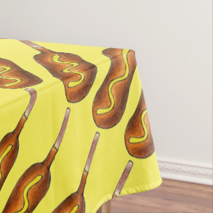 Nappe Chien de Corail Chaud Corndog Moutard Jaune Nourri