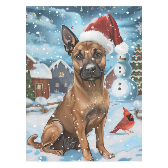 Nappe Chien d'hiver belge Malinoi Wonderland Noël (Devant)