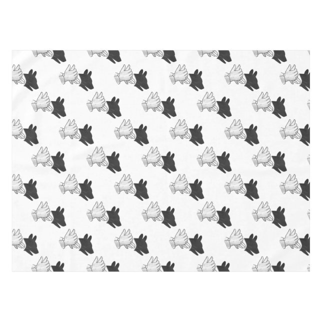Nappe Chien Silhouette main (Devant (Horizontal))