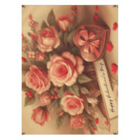 Chocolats et fleurs de la Saint-Valentin vintage