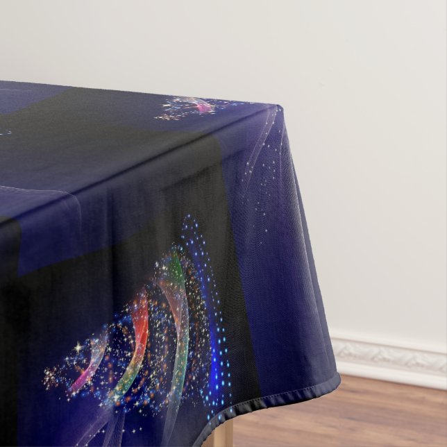 Nappe Christmas Celebration Colorful Tree Navy Blue (In Situ)