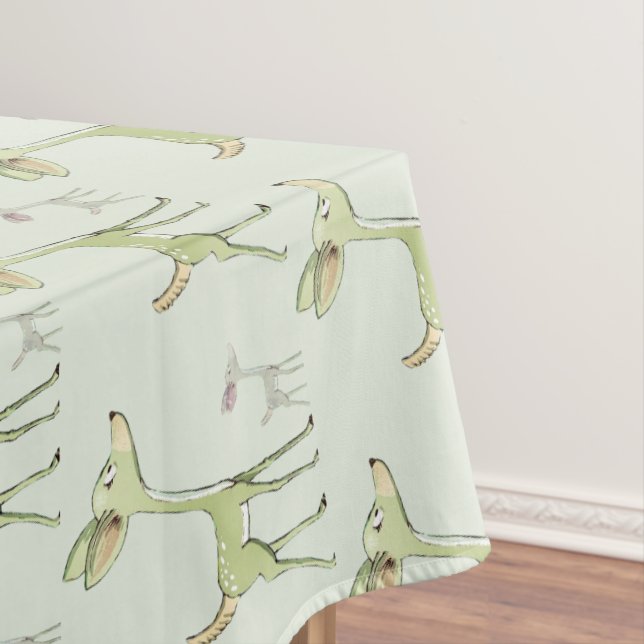 Nappe Christmas Celebration Green Deers Holidays Cute (In Situ)
