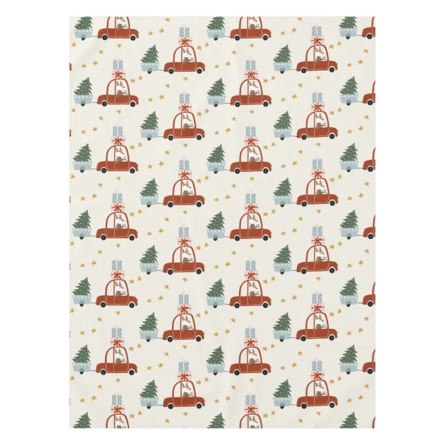 Nappe Christmas Holiday Table Cloth Animal Illustration  (Devant)