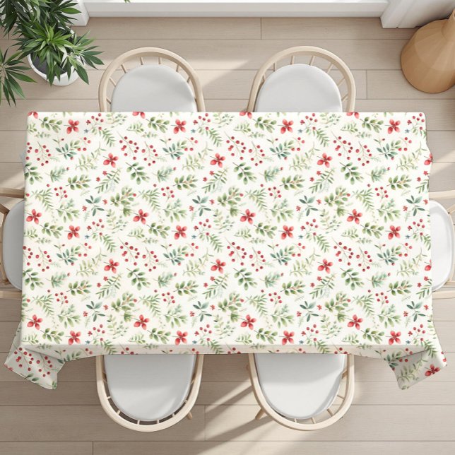 Nappe Christmas Holiday winter flowers – Kitchen Decor (Créateur téléchargé)