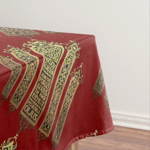 Nappe Cinq Anneaux Motif de Pochoir Découpé du Pentateuq