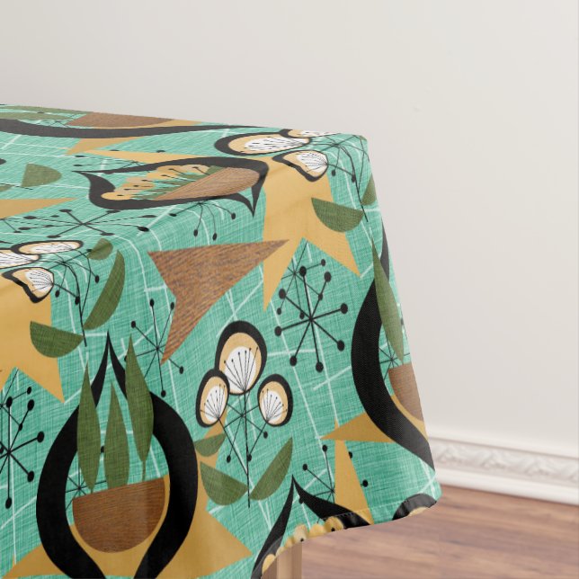 Nappe Cinquante Maisons | Aqua et Black Retro (In Situ)