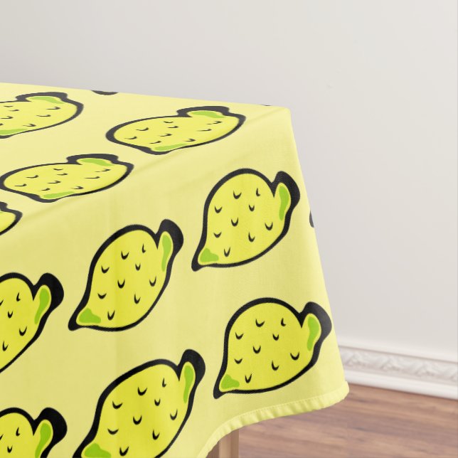 Nappe Citrons de dessin brillant Jaune (In Situ)