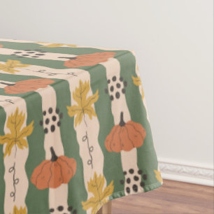 Nappe Citrouille à main et Motif de la feuille