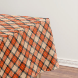 Nappe Citrouille d'automne classique Orange Brown Tartan
