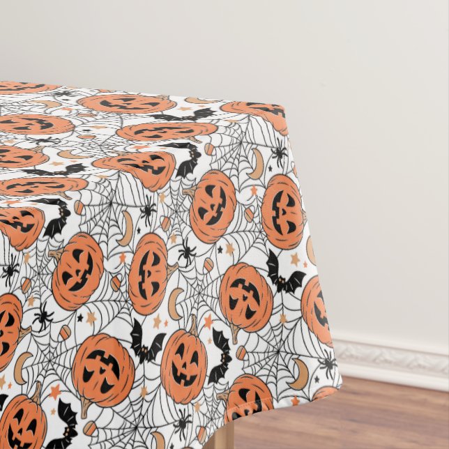 Nappe Citrouille éffrayant Motif Halloween (In Situ)