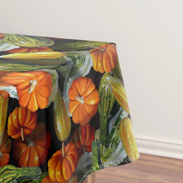 Nappe Citrouille, Squash Tablecloth de récolte d'automne (In Situ)