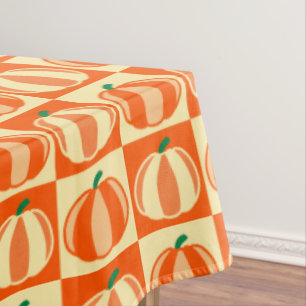 Nappe Citrouille vintage Orange Tartan Plaid Thanksgivin