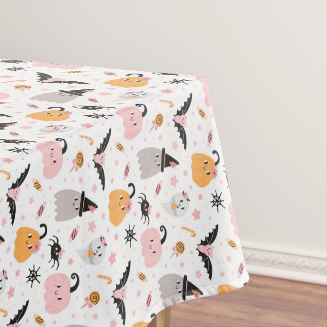 Nappe Citrouilles d'Halloween, araignées, fantômes, chau (In Situ)