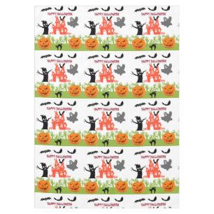 Nappe Citrouilles d'Halloween, Chauves-souris, Arbre Eff