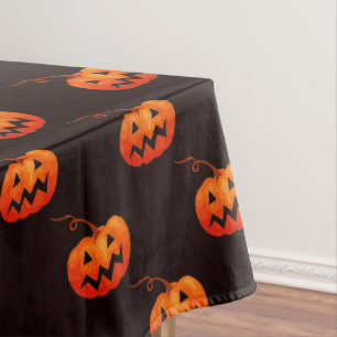 Nappe Citrouilles d'Halloween, Citrouilles Orange Trick