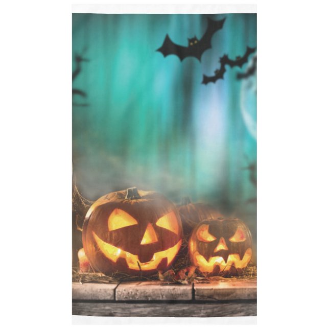 Nappe Citrouilles d'Halloween et chauves-souris (Devant)