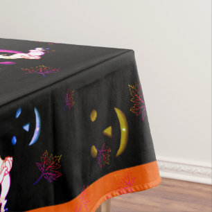 Nappe Citrouilles lumineuses et fantômes Halloween