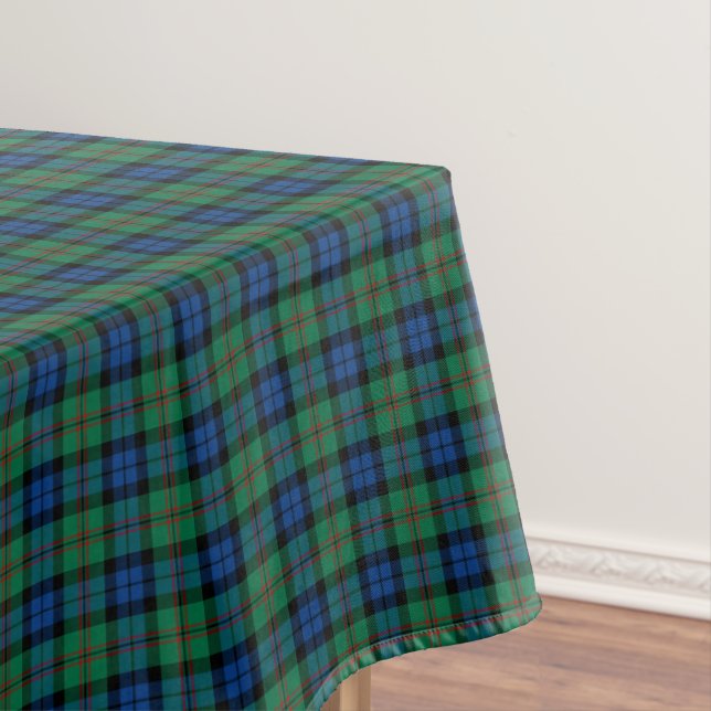 Nappe Clan Dundas Bleu clair et vert Tartan écossais (In Situ)