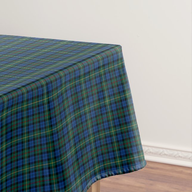 Nappe Clan MacEwan Royal Blue et Green Scottish Tartan (In Situ)