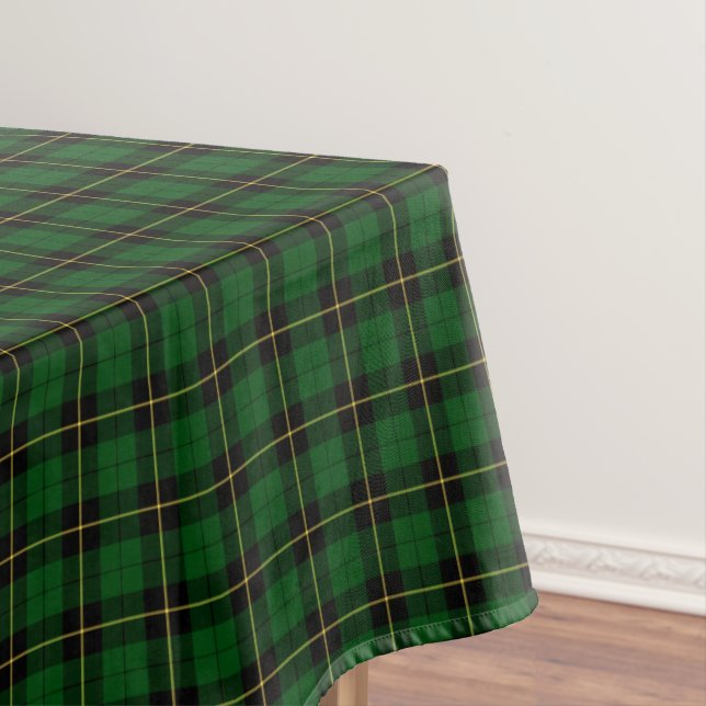 Nappe Clan Wallace Tartan de chasse verte et noire (In Situ)