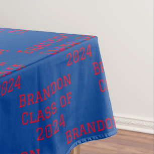 Nappe Classe de 2024 Bleu Red University Grad Grad Grad 
