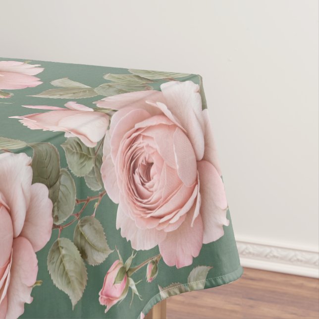 Nappe Classic English Roses In Blush Pink  (In Situ)