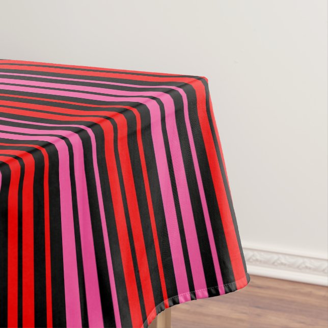 Nappe Classique design à rayures verticales rouges et ro (In Situ)