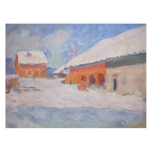 Nappe Claude Monet - Norvège, Maisons rouges à Bjornegaa