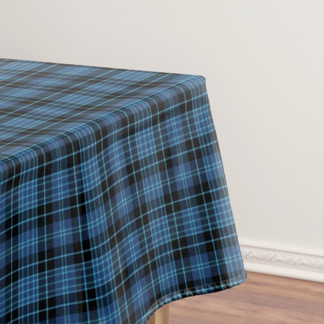 Nappe Clergé écossais Tartan bleu et noir (In Situ)