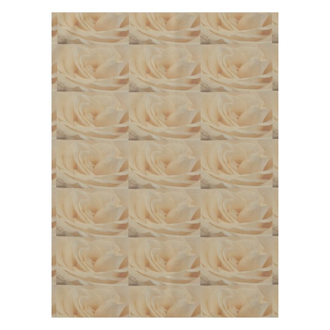 Nappe Closeup Rose couleur crème (Devant)
