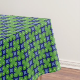 Nappe Clovers à quatre feuilles à deux tons bleu
