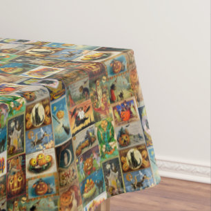 Nappe Collage de cartes vintage d'Halloween