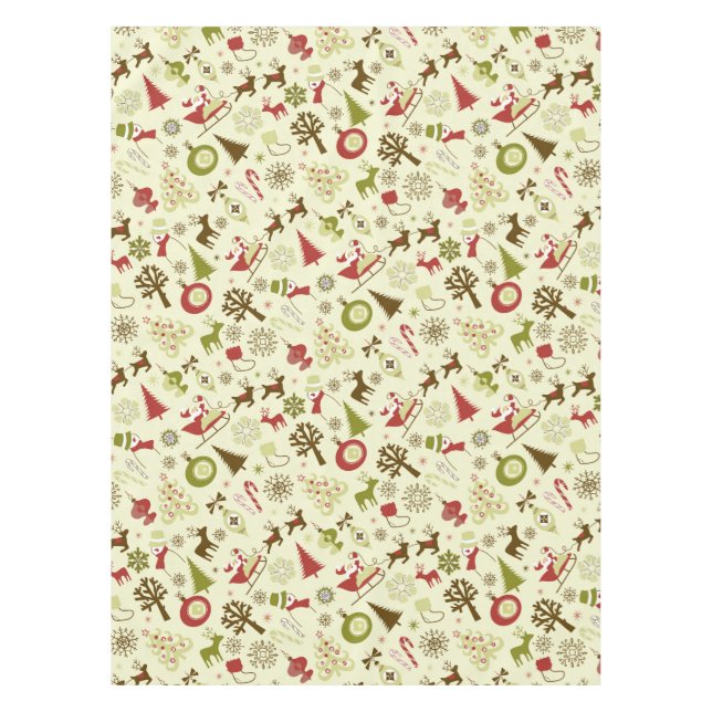 Nappe Collage de Noël rétro (Devant)