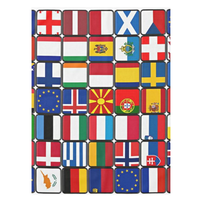 Nappe Collage international du drapeau (Devant)