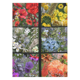 Nappe Collage photo du jardin de fleurs