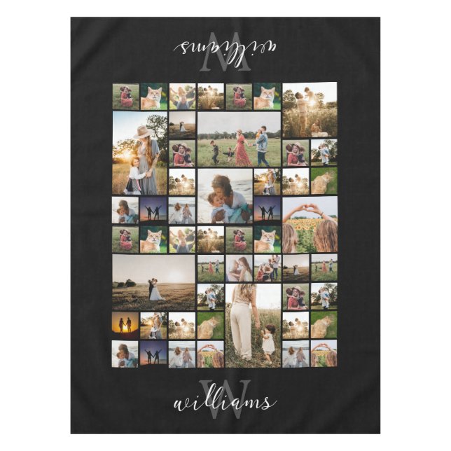 Nappe Collage photo simple Couleur personnalisée (Devant)