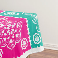 Coloré Papel mexicain Picado sur blanc