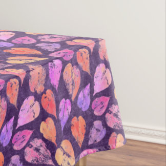 Nappe Colorful Fall Leaves On Purple Pattern