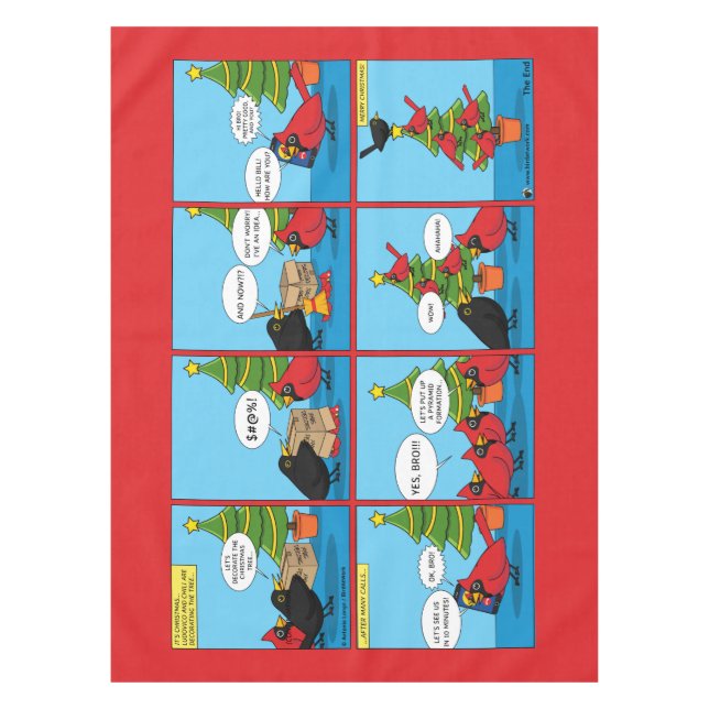 Nappe Comment décorer une bande dessinée d'arbre de Noël (Devant)