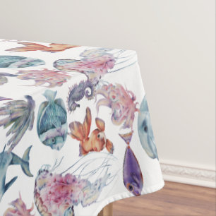 Nappe Composition aquarelle sous-marine Série Design 2
