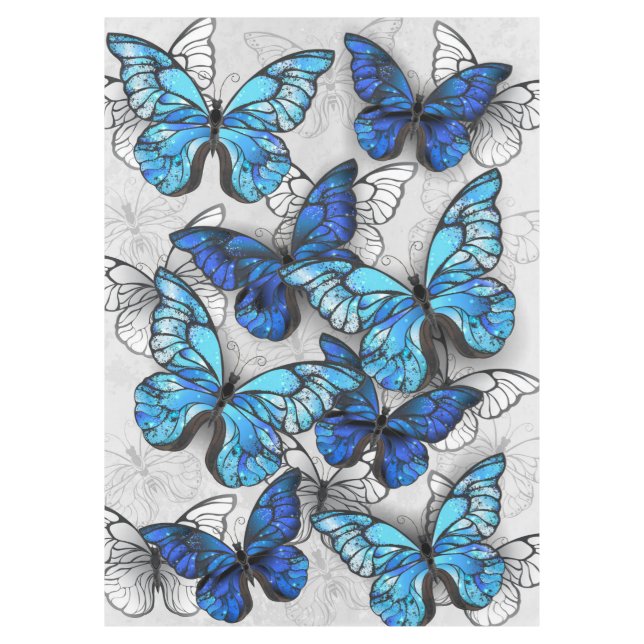 Nappe Composition des papillons blancs et bleus (Devant)